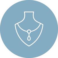 Necklace Line Multi Circle Icon vector