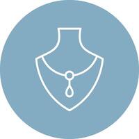 Necklace Line Multi Circle Icon vector