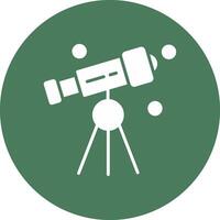 Telescope Glyph Multi Circle Icon vector