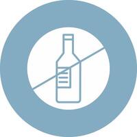 No Alcohol Glyph Multi Circle Icon vector