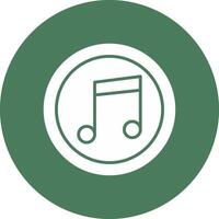 Music Note Glyph Multi Circle Icon vector