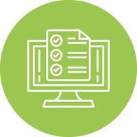 Monitor Line Multi Circle Icon vector