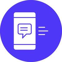 Mobile App Glyph Multi Circle Icon vector