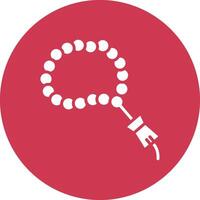 tasbih glifo multi circulo icono vector