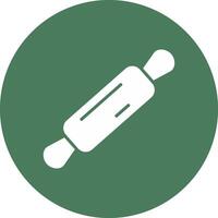 Rolling Pin Glyph Multi Circle Icon vector