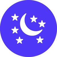 Moon Glyph Multi Circle Icon vector