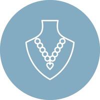 Pearl Necklace Line Multi Circle Icon vector