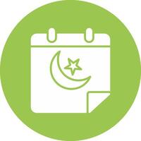 Calendar Glyph Multi Circle Icon vector