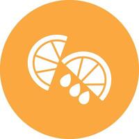 Lemon Slice Glyph Multi Circle Icon vector