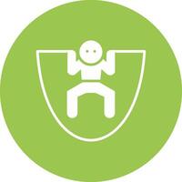 Skipping Glyph Multi Circle Icon vector