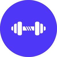 Barbell Glyph Multi Circle Icon vector