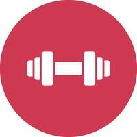 Barbell Glyph Multi Circle Icon vector