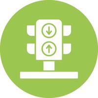 Traffic Light Glyph Multi Circle Icon vector