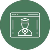 Student Line Multi Circle Icon vector