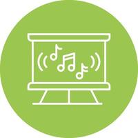 Music Class Line Multi Circle Icon vector