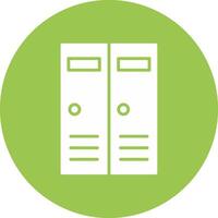 Lockers Glyph Multi Circle Icon vector