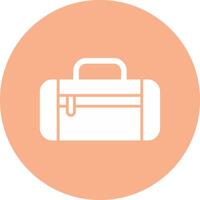 Duffle Bag Glyph Multi Circle Icon vector