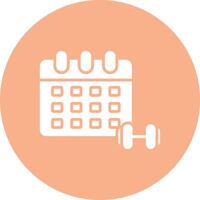 Calendar Glyph Multi Circle Icon vector