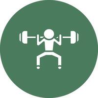 Weight Lifting Glyph Multi Circle Icon vector