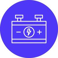 Car Battery Line Multi Circle Icon vector