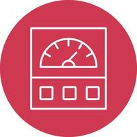 Ammeter Line Multi Circle Icon vector