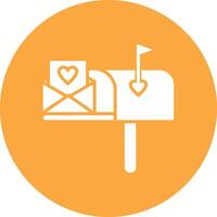 Mailbox Glyph Multi Circle Icon vector