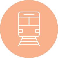 Train Line Multi Circle Icon vector