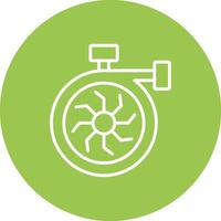 Turbo Engine Line Multi Circle Icon vector