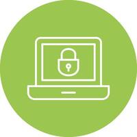 Laptop Line Multi Circle Icon vector