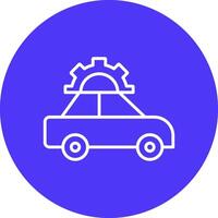 Car Repair Line Multi Circle Icon vector