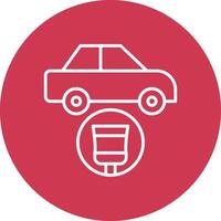 Car Painting Line Multi Circle Icon vector