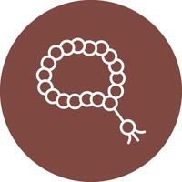 tasbih línea multi circulo icono vector