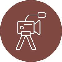 Camera Line Multi Circle Icon vector