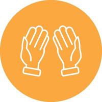 Praying Line Multi Circle Icon vector