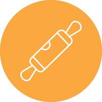 Rolling Pin Line Multi Circle Icon vector