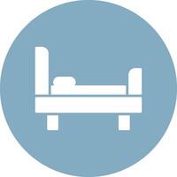 Bed Glyph Multi Circle Icon vector