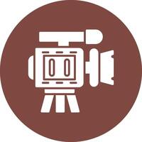 camera Glyph Multi Circle Icon vector