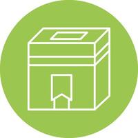 Kaaba Line Multi Circle Icon vector