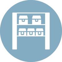 Storage Glyph Multi Circle Icon vector
