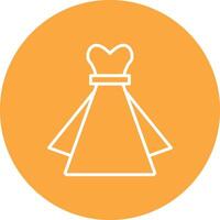 Dress Line Multi Circle Icon vector