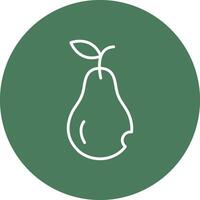 Pear Line Multi Circle Icon vector