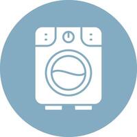 Washing Machine Glyph Multi Circle Icon vector