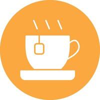 Tea Glyph Multi Circle Icon vector