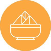 Samosa Line Multi Circle Icon vector