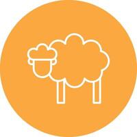 Sheep Line Multi Circle Icon vector