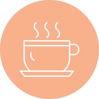 taza para té línea multi circulo icono vector