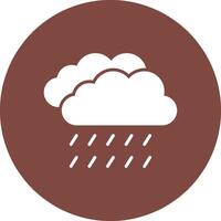 Raining Glyph Multi Circle Icon vector