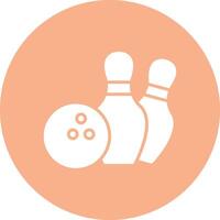 Bowling Glyph Multi Circle Icon vector