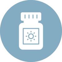 Sun Block Glyph Multi Circle Icon vector
