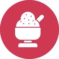 Ice Cream Glyph Multi Circle Icon vector